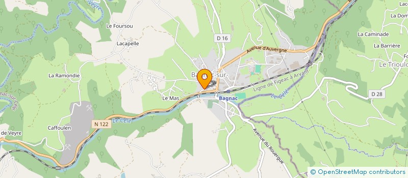 localisation de l'entreprise LES DEUDEUCH DU SEGALA à BAGNAC-SUR-CELE