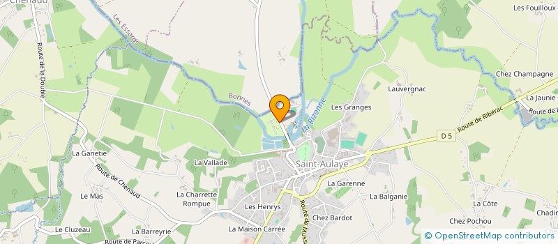 localisation de l'entreprise LES DEUX A  SAINT AULAYE-PUYMANGOU