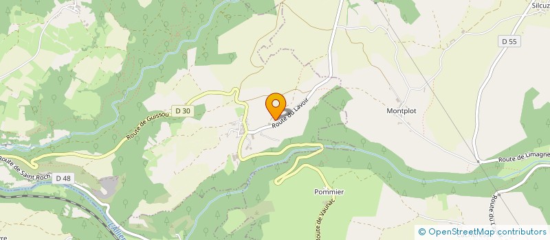 localisation de l'entreprise LES DEUX ABBESSES  SAINT ARCONS D'ALLIER