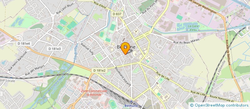 localisation de l'entreprise LES DEUX ANGES à BETHUNE