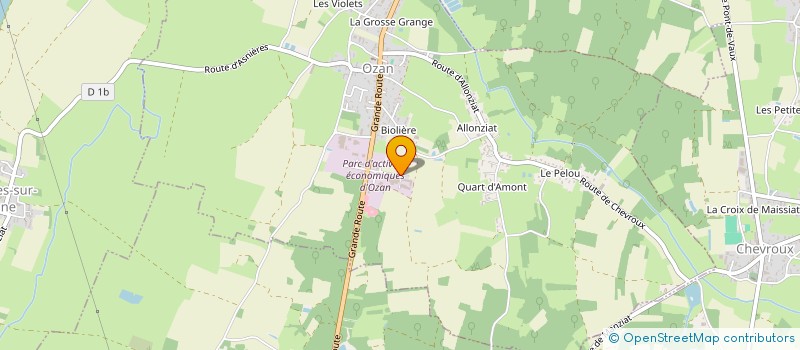 localisation de l'entreprise LES DEUX B  OZAN