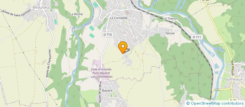 localisation de l'entreprise LES DEUX B  AUZAT-LA-COMBELLE