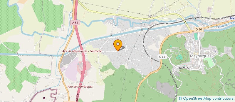 localisation de l'entreprise LES DEUX CEDRES  MEYRARGUES