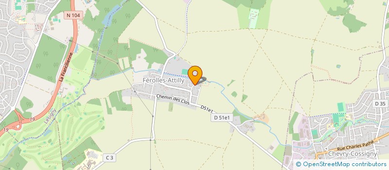 localisation de l'entreprise LES DEUX CHENES  FEROLLES-ATTILLY