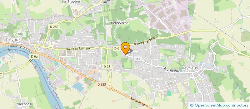 localisation de l'entreprise LES DEUX COLOMBES à REYRIEUX