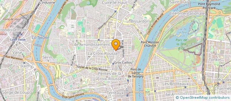 localisation de l'entreprise LES DEUX COMPAGNONS DE LA CROIX ROUSSE  LYON