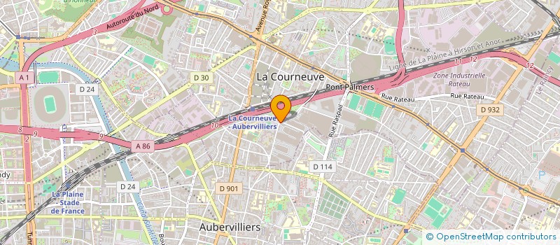 localisation de l'entreprise LES DEUX COPINES à LA COURNEUVE