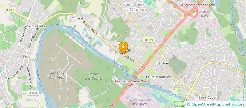 localisation de l'entreprise LES DEUX COUTEAUX à SAINT-YRIEIX-SUR-CHARENTE