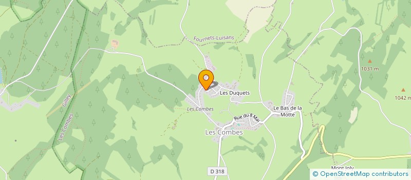 localisation de l'entreprise LES DEUX DOLINES  LE BELIEU