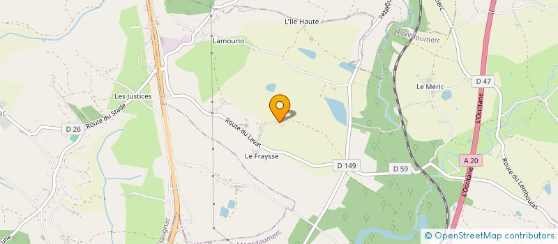 localisation de l'entreprise LES DEUX ETANGS  MONTDOUMERC