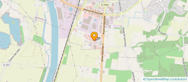 localisation de l'entreprise LES DEUX FLECHES à MONTELIMAR