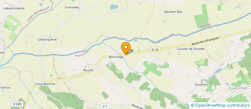 localisation de l'entreprise LES DEUX FONTAINES  PUYCORNET