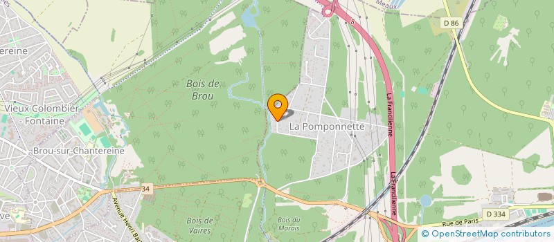 localisation de l'entreprise LES DEUX FORETS à POMPONNE