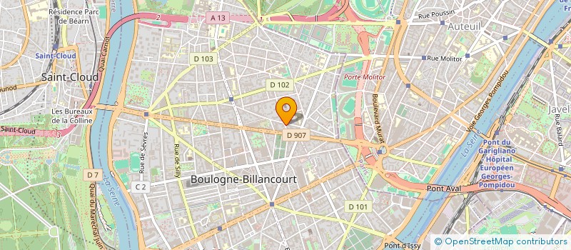 localisation de l'entreprise LES DEUX FRELONS à BOULOGNE-BILLANCOURT