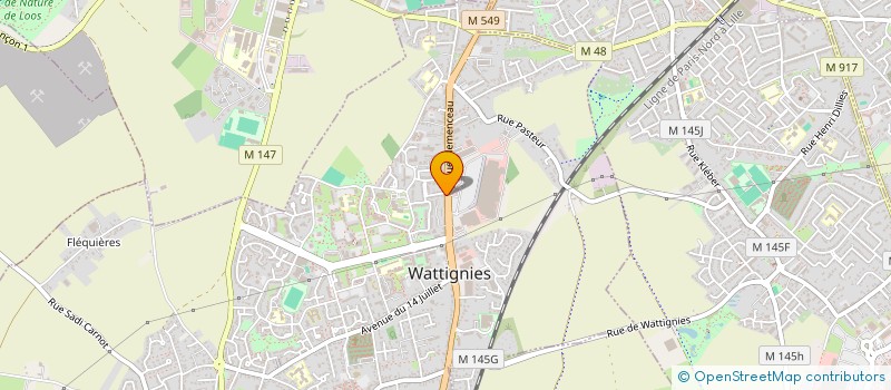 localisation de l'entreprise LES DEUX FRERES  WATTIGNIES