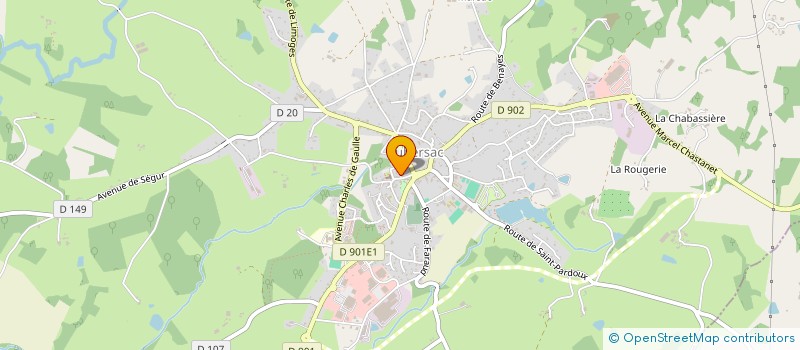 localisation de l'entreprise LES DEUX GARCONS  LUBERSAC