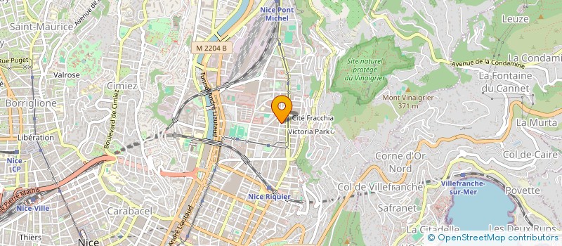 localisation de l'entreprise LES DEUX J à NICE