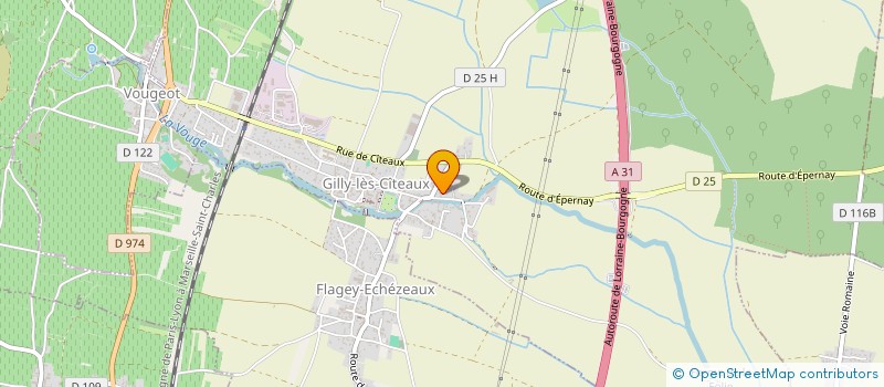 localisation de l'entreprise LES DEUX J DE LA VOUGE  GILLY-LES-CITEAUX