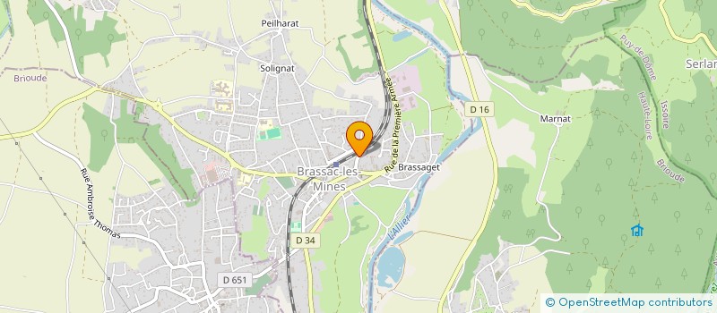 localisation de l'entreprise LES DEUX LAC  BRASSAC-LES-MINES