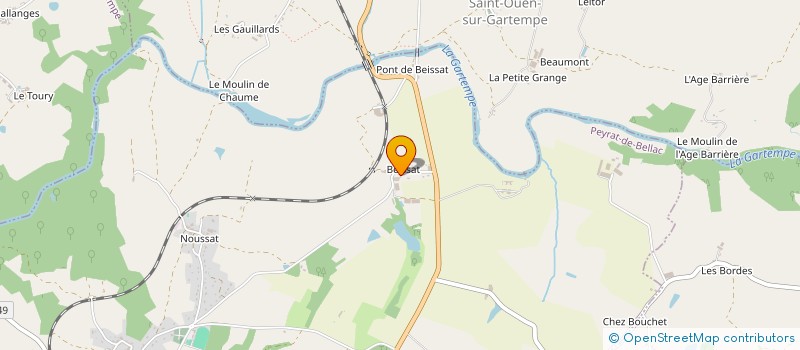 localisation de l'entreprise LES DEUX LAVOIRS à PEYRAT-DE-BELLAC