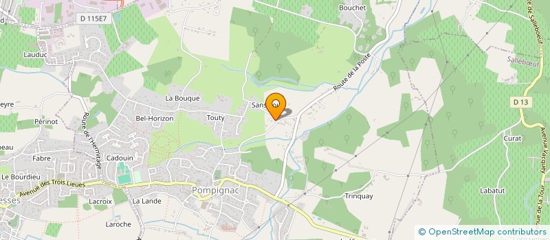 localisation de l'entreprise LES DEUX LEVREAUX  POMPIGNAC