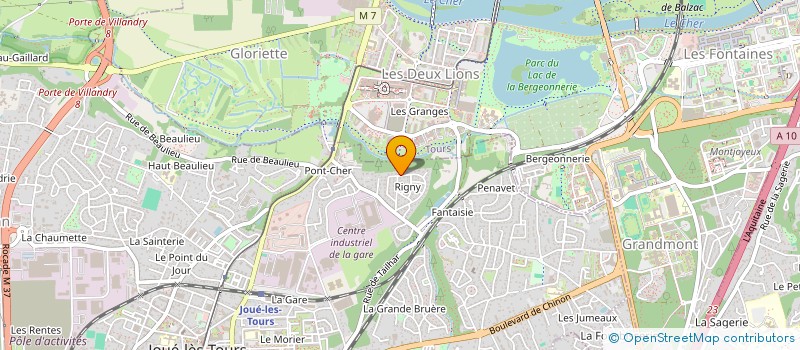 localisation de l'entreprise LES DEUX LIONS  JOUE-LES-TOURS