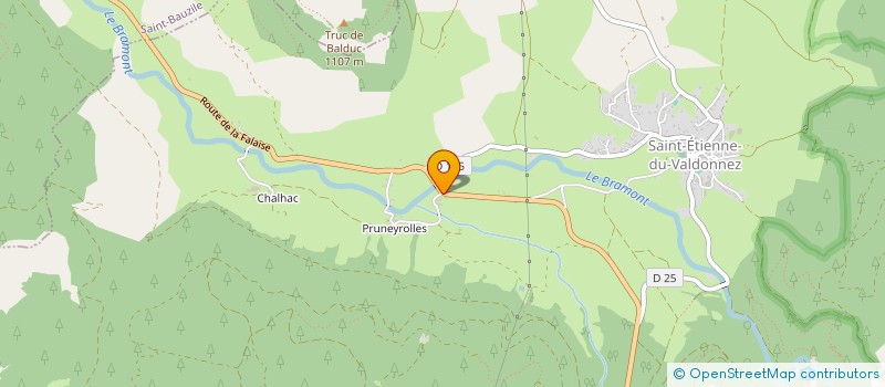 localisation de l'entreprise LES DEUX M  SAINT-ETIENNE-DU-VALDONNEZ