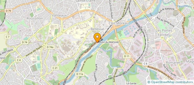 localisation de l'entreprise LES DEUX MONDES à LIMOGES