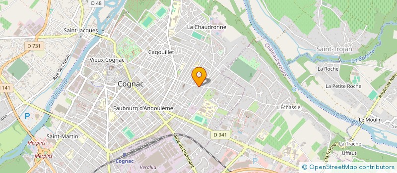 localisation de l'entreprise LES DEUX MOULINS à COGNAC