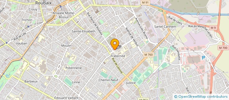 localisation de l'entreprise LES DEUX ONCLES à ROUBAIX