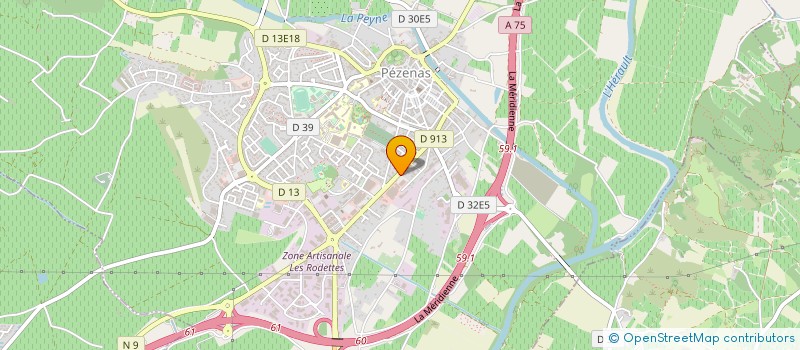 localisation de l'entreprise LES DEUX P à PEZENAS