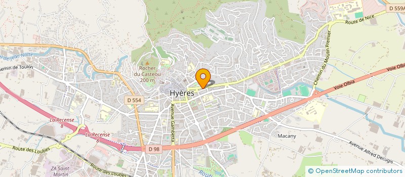 localisation de l'entreprise LES DEUX PALMIERS à HYERES