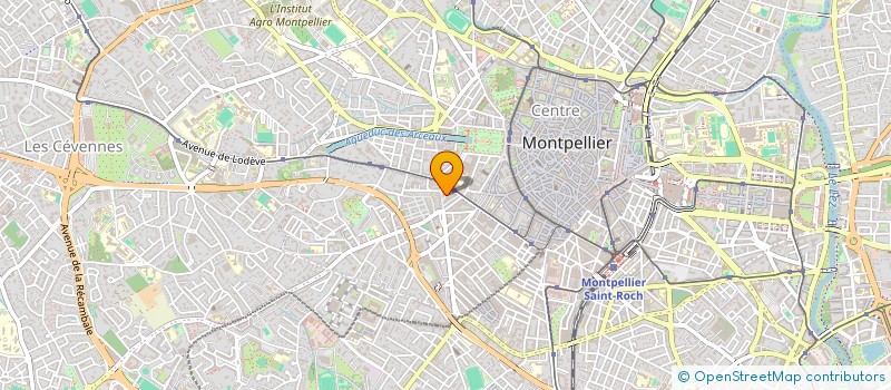 localisation de l'entreprise LES DEUX PIEDS D'DANS à MONTPELLIER