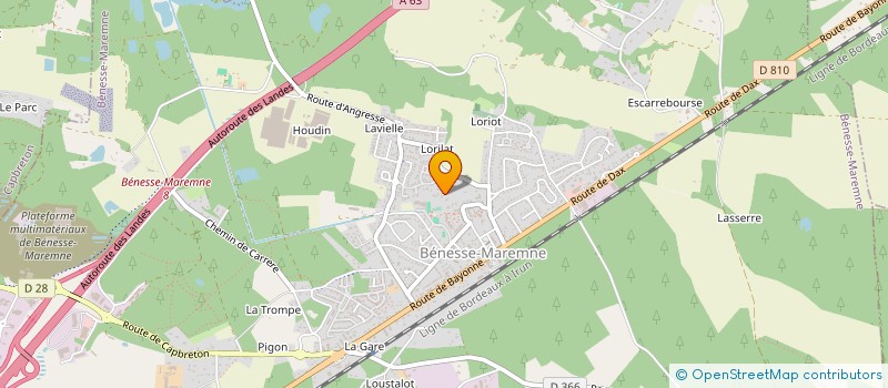 localisation de l'entreprise LES DEUX RIVAGES  BENESSE-MAREMNE