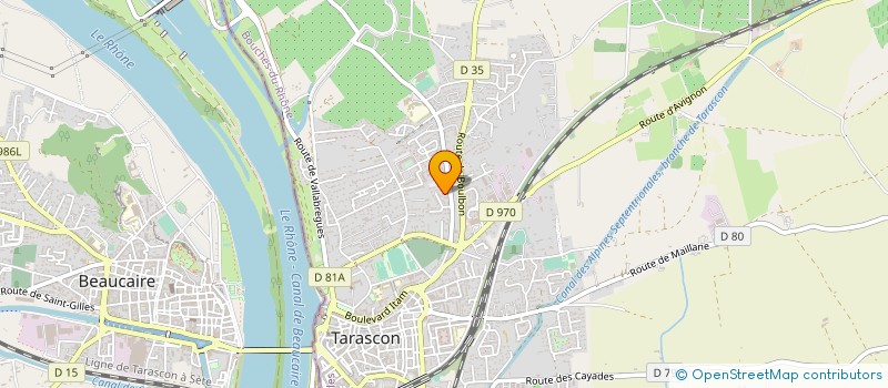 localisation de l'entreprise LES DEUX RIVES  TARASCON