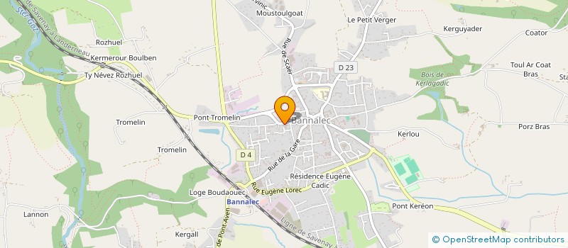 localisation de l'entreprise LES DEUX RIVIERES  BANNALEC