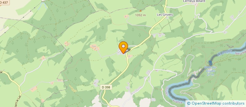 localisation de l'entreprise LES DEUX SAPINS  VILLERS-LE-LAC