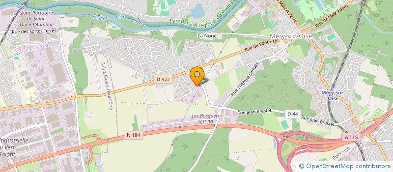 localisation de l'entreprise LES DEUX TABLIERS  MERY-SUR-OISE