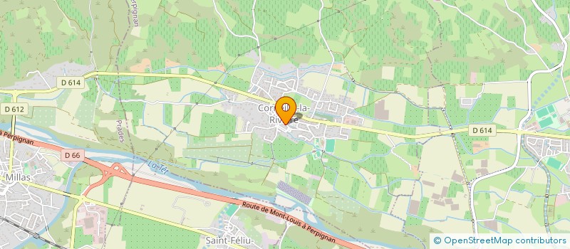 localisation de l'entreprise LES DEUX TILLEULS  CORNEILLA-LA-RIVIERE