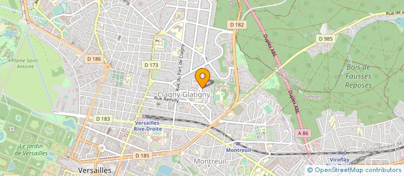 localisation de l'entreprise LES DEUX TISSERINS à VERSAILLES