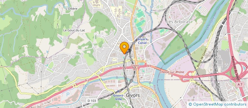 localisation de l'entreprise LES DEUX TRESORS  GIVORS