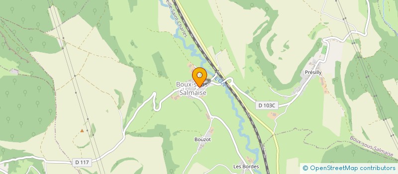 localisation de l'entreprise LES DEUX VALLEES  BOUX-SOUS-SALMAISE