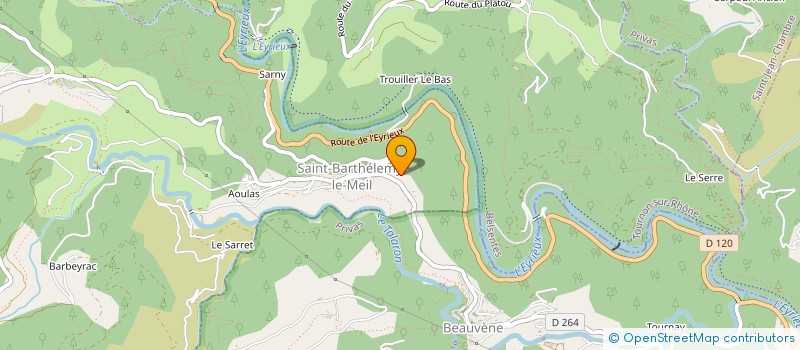 localisation de l'entreprise LES DEUX VALLES  SAINT-BARTHELEMY-LE-MEIL