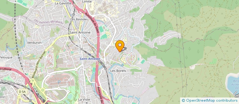 localisation de l'entreprise LES DEUX VALLONS à MARSEILLE