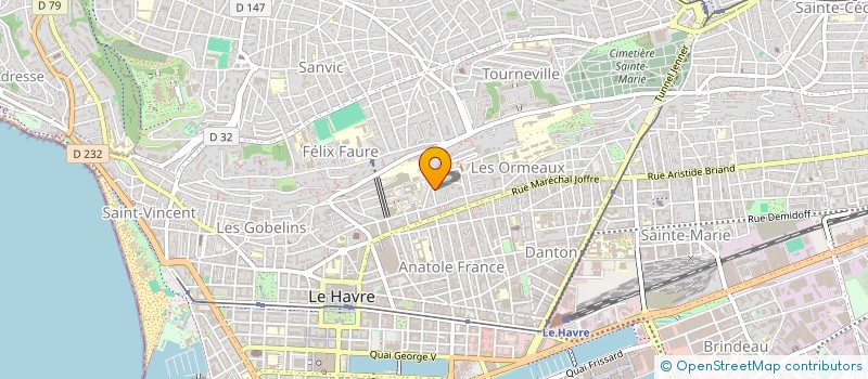 localisation de l'entreprise LES DEVETS à LE HAVRE