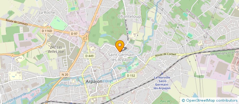localisation de l'entreprise LES DIABLOTINS AQUATIQUES CLUB PLONGEE à SAINT-GERMAIN-LES-ARPAJON