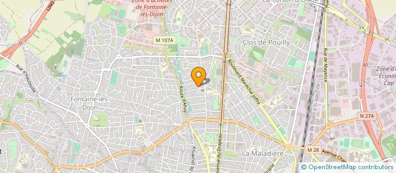 localisation de l'entreprise LES DIAPASONS  DIJON