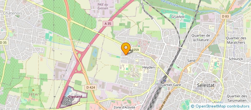 localisation de l'entreprise LES DINOSUFFER'S  SELESTAT