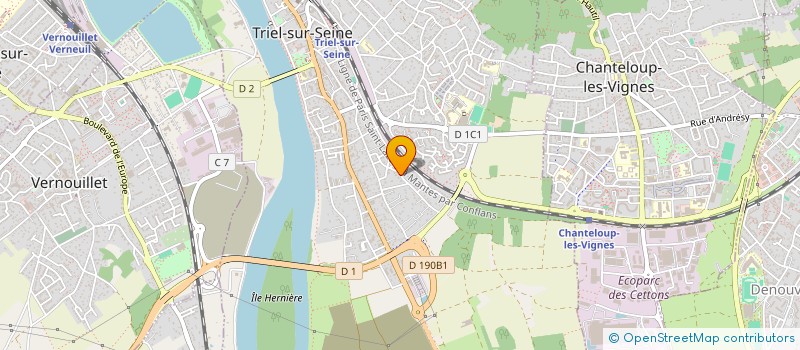 localisation de l'entreprise LES DISCIPLES DES MAITRES DU BONSAI  TRIEL-SUR-SEINE