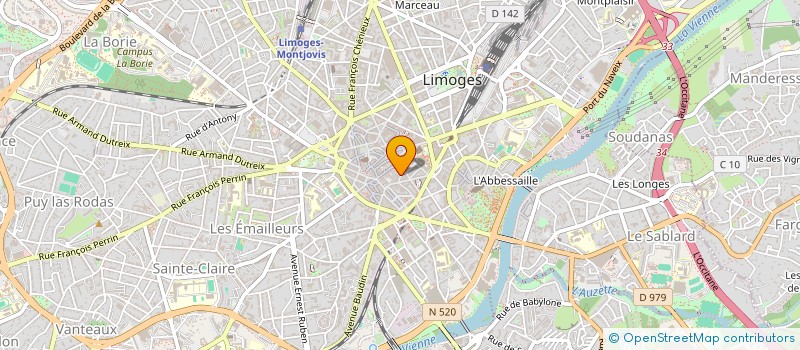 localisation de l'entreprise LES DISQUES BERTHET à LIMOGES